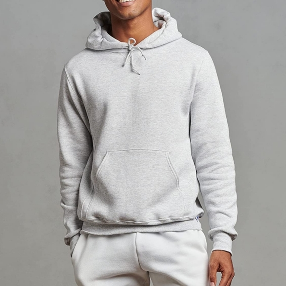 🍀Unisex White Dri-Power Fleece Hoodies Cotton Blend Relaxed Fit - Picture 2 of 5